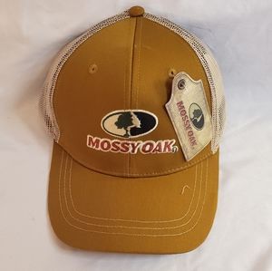 Mossy Oak Mens Mustard Brown Snapback Hat NWT